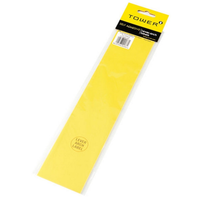 Picture of Lever Arch File Label - 70 x 315mm - Yellow - 1 Pack - LAY12's