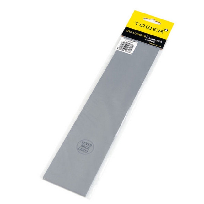 Picture of Lever Arch File Label - 70 x 315mm - Grey - 1 Pack - LAGY12's