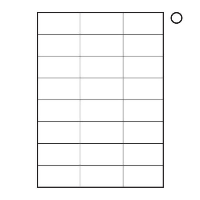 Picture of Label - Mailing - A4 Ink or Laserjet Print - 37 x 70mm - White - 1 Box - W100100's