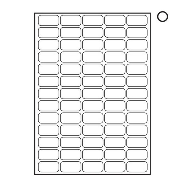 Picture of Label - Mailing - A4 Ink or Laserjet Print - 38.1 x 21.2mm - White - 1 Box   - W107100's