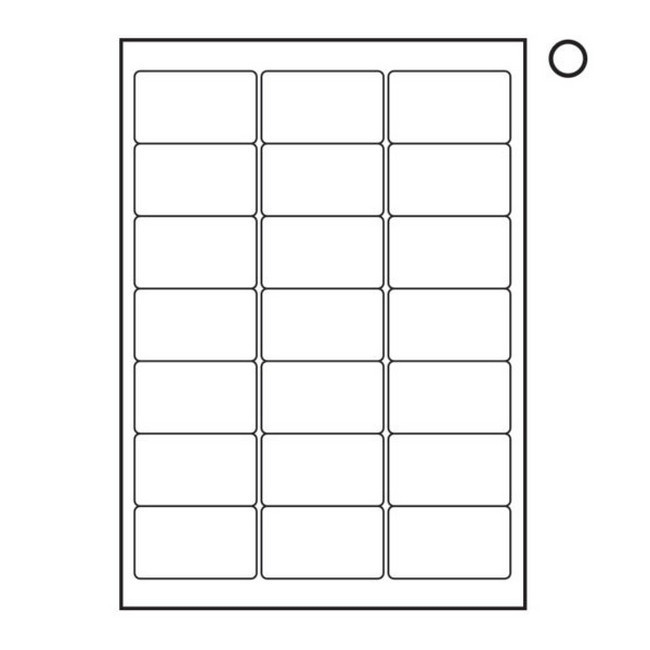 Picture of Label - Mailing - A4 Ink or Laserjet Print - 38.1 x 63.5mm - White - 1 Box   - W108100's