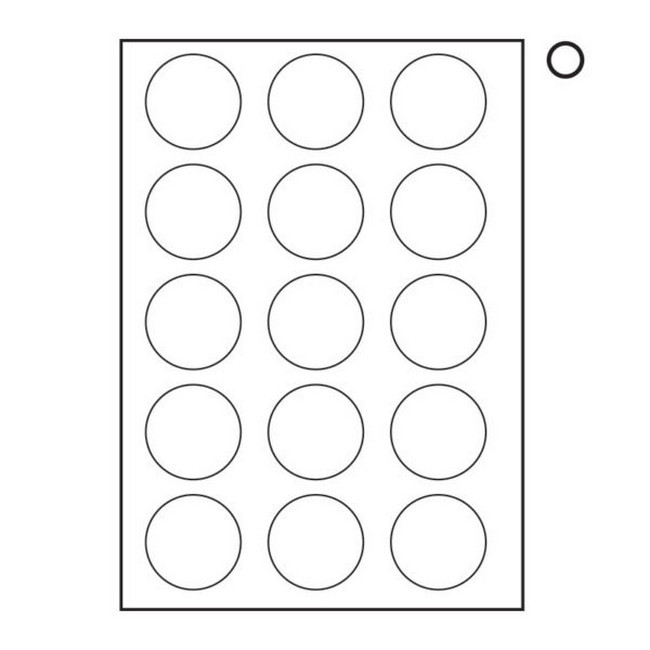 Picture of Label - Round - A4 Ink or Laserjet Print - 50mm Ø - White - 1 Box  - W117100's