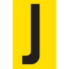Picture of Adhesive Signs - Letter J - Black-Yellow - 55 x 90mm - SIGNA55-J