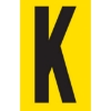 Picture of Adhesive Signs - Letter K - Black-Yellow - 55 x 90mm - SIGNA55-K