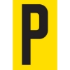 Picture of Adhesive Signs - Letter P - Black-Yellow - 55 x 90mm - SIGNA55-P