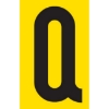 Picture of Adhesive Signs  Letter Q - Black-Yellow - 55 x 90mm - SIGNA55-Q