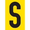 Picture of Adhesive Signs - Letter S - Black-Yellow - 55 x 90mm - SIGNA55-S