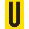 Picture of Adhesive Signs - Letter U - Black-Yellow - 55 x 90mm - SIGNA55-U