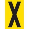 Picture of Adhesive Signs - Letter X - Black-Yellow - 55 x 90mm - SIGNA55-X