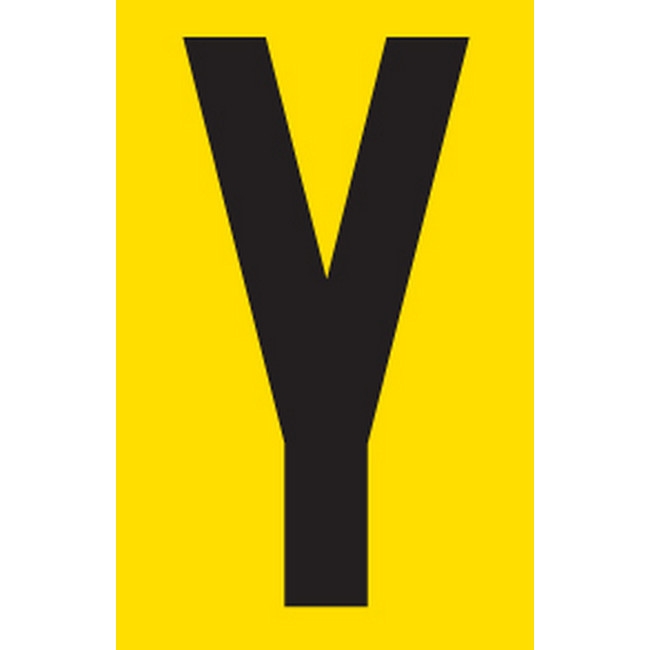 Picture of Adhesive Signs - Letter Y - Black-Yellow - 55 x 90mm - SIGNA55-Y
