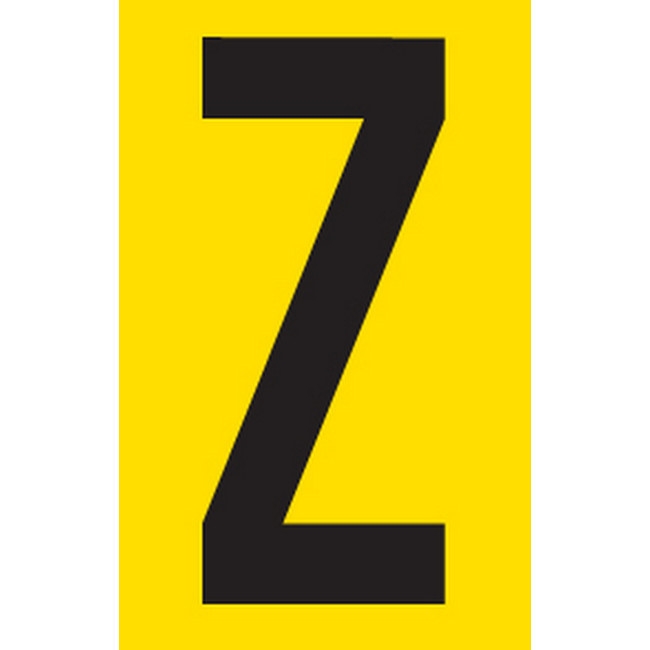 Picture of Adhesive Signs - Letter Z - Black-Yellow - 55 x 90mm - SIGNA55-Z