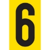 Picture of Adhesive Signs - No. 6 - Black-Yellow - 55 x 90mm - SIGNA55-6