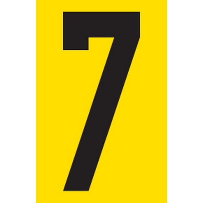 Picture of Adhesive Signs - No. 7- Black-Yellow - 55 x 90mm - SIGNA55-7