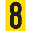 Picture of Adhesive Signs - No. 8 - Black-Yellow - 55 x 90mm - SIGNA55-8