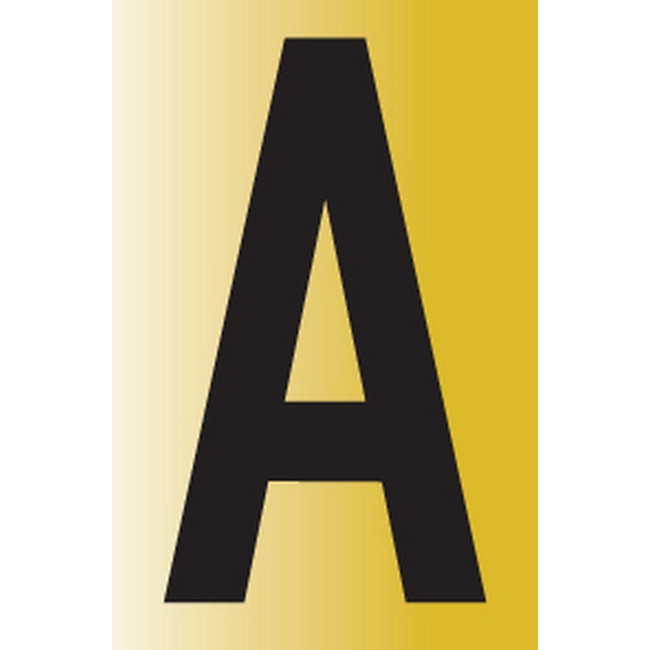 Picture of Adhesive Signs - Letter A - Reflective - Black-Yellow - 55 x 90mm - SIGNR55-A