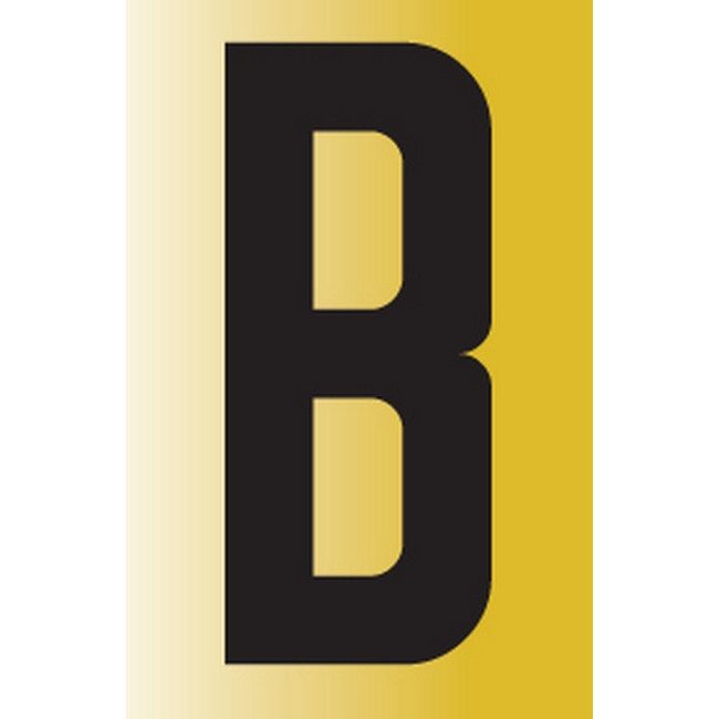 Picture of Adhesive Signs - Letter B - Reflective - Black-Yellow - 55 x 90mm - SIGNR55-B