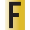 Picture of Adhesive Signs - Letter F -  Reflective - Black-Yellow - 55 x 90mm - SIGNR55-F