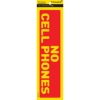 Picture of Danger Sign - No Cell Phones - Yellow-Red - 185 x 50mm - SIGNANC(R)