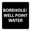 Picture of ABS Signage - Borehole and Well Point Water - 150 x 150mm - SIGNB_W