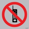 Picture of Aluminium Sign - No Cell phones - 150 x 150mm - SIGNALNC