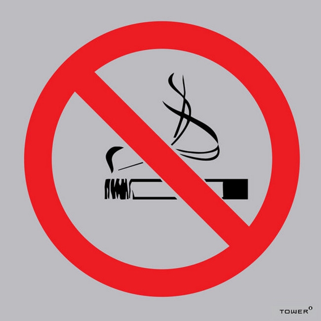 Picture of Aluminium Sign - No Smoking - 150 x 150mm - SIGNALNS