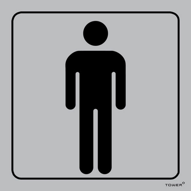 Picture of Aluminium Sign - Men's Toilet - 150 x 150mm - SIGNALMT