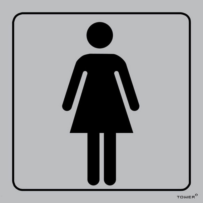 Picture of Aluminium Sign - Ladies Toilet - 150 x 150mm - SIGNALLT