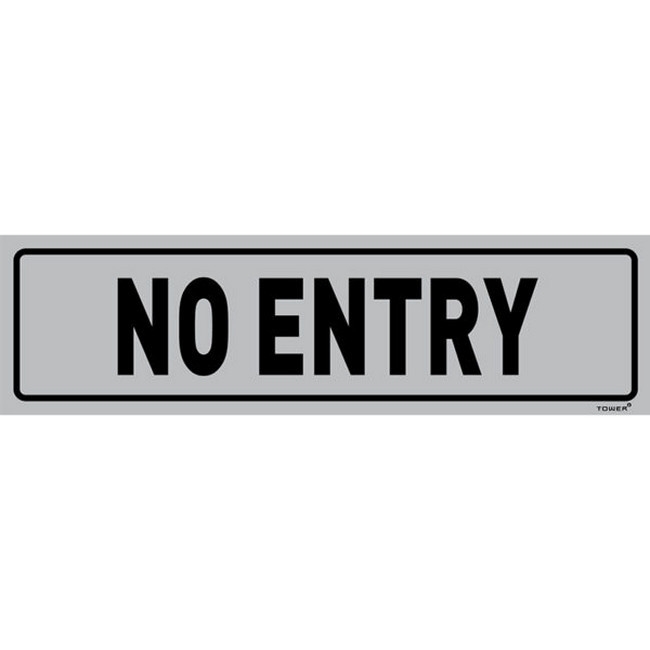 Picture of Aluminium Sign - No Entry - 180 x 50mm - SIGNALNE(A)