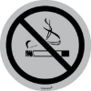 Picture of Aluminium Round Sign - No Smoking - 90mm Ø - SIGNALNS(90)
