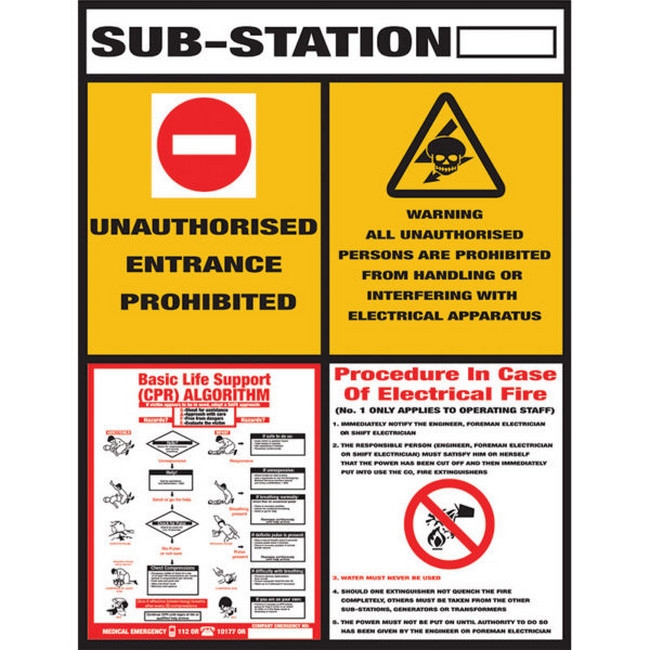 Picture of Safety Information Sign - Substation Information - 585 x 770mm - SIGNI2