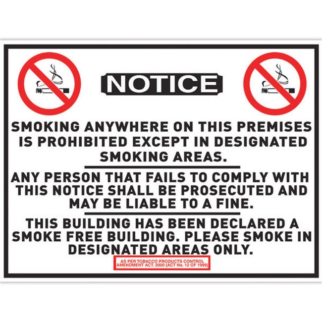 Picture of Safety Information Sign - No Smoking - 400 x 300mm - SIGNI7