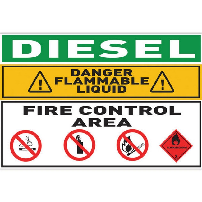 Picture of Safety Information Sign - Diesel Warning - 600 x 400mm - SIGNI10