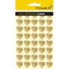 Picture of Stickers - Kids - Hearts - 19 mm Diameter - Gold - 1 Pack - HEARTSGO