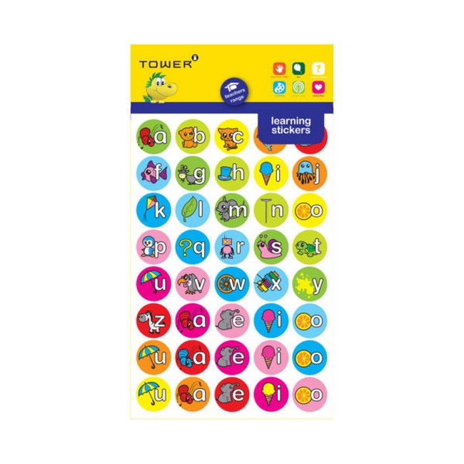 Picture of Stickers - Alphabet - 19 mm Diameter - Coloured - 1 Pack - TTTR18