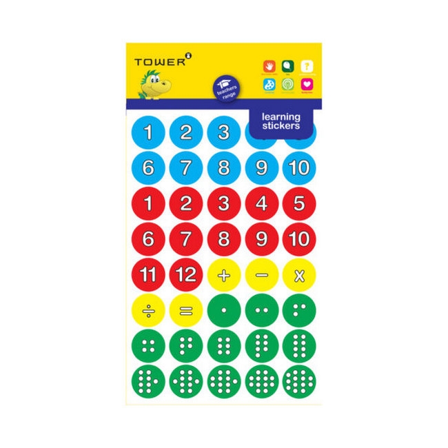 Picture of Stickers - Numbers - 19 mm Diameter - Coloured - 1 Pack - TTTR19