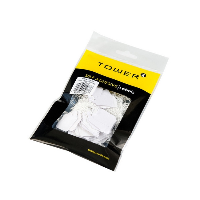 Picture of String Tags - 20 x 30mm - White - 1 Pack - ST23