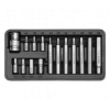 Picture of Hex Bit Socket Set - Chrome Vanadium - 1/2" Connector - Standard Length and Long - 15 Piece - YT-0413