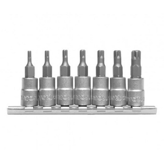 Picture of Star Bit Socket Set - AISI A2 Steel Bits - 1/4" Connector - 7 Piece - YT-0461