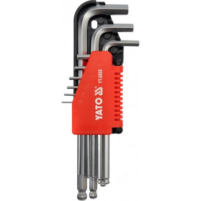 Picture of Hex Key Set - Ball End Type - Chrome Vanadium - 9 Piece - YT-0505