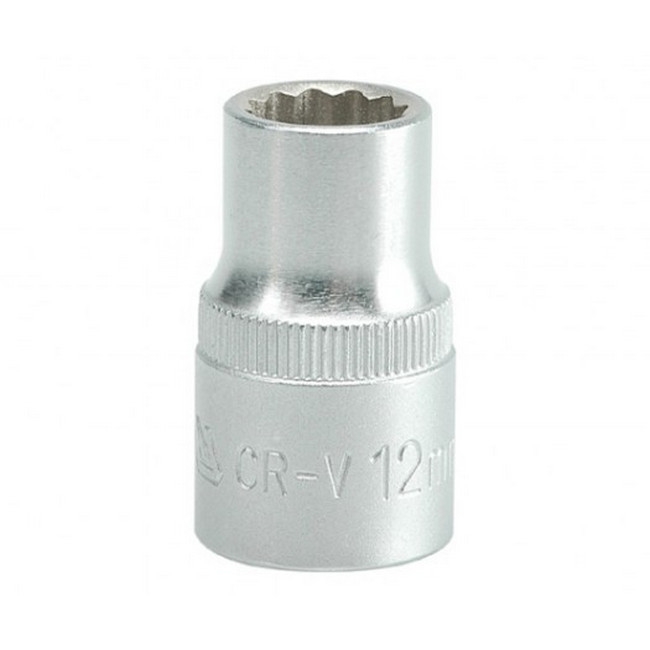 Picture of Bi-hex Socket - 12 Point - Chrome Vanadium - 1/2" Connector - Standard Length - 12mm - YT-1274