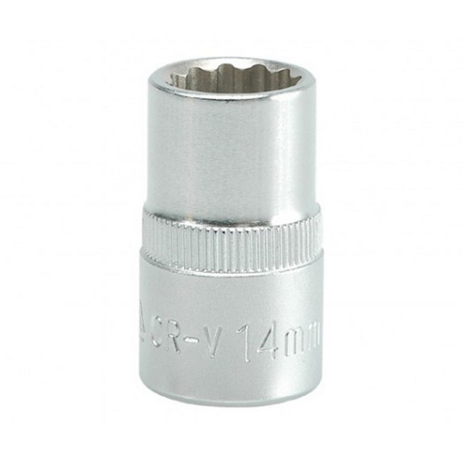 Picture of Bi-hex Socket - 12 Point - Chrome Vanadium - 1/2" Connector - Standard Length - 14mm - YT-1276
