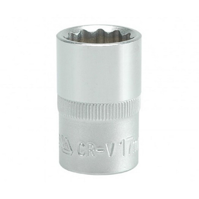 Picture of Bi-hex Socket - 12 Point - Chrome Vanadium - 1/2" Connector - Standard Length - 17mm - YT-1279