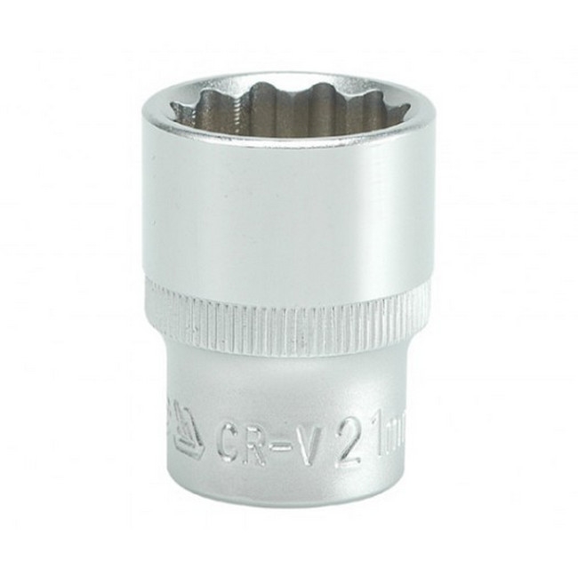 Picture of Bi-hex Socket - 12 Point - Chrome Vanadium - 1/2" Connector - Standard Length - 21mm - YT-1283