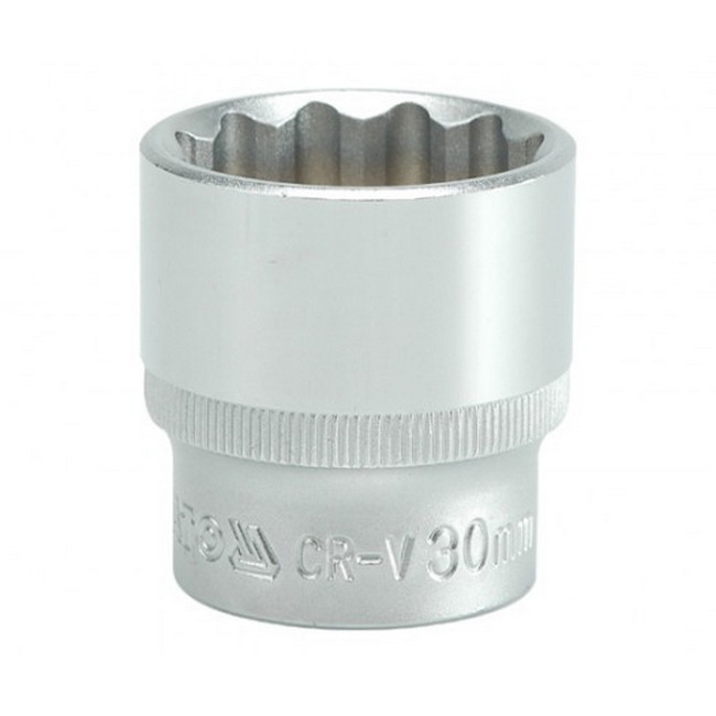 Picture of Bi-hex Socket - 12 Point - Chrome Vanadium - 1/2" Connector - Standard Length - 30mm - YT-1291