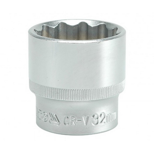 Picture of Bi-hex Socket - 12 Point - Chrome Vanadium - 1/2" Connector - Standard Length - 32mm - YT-1292