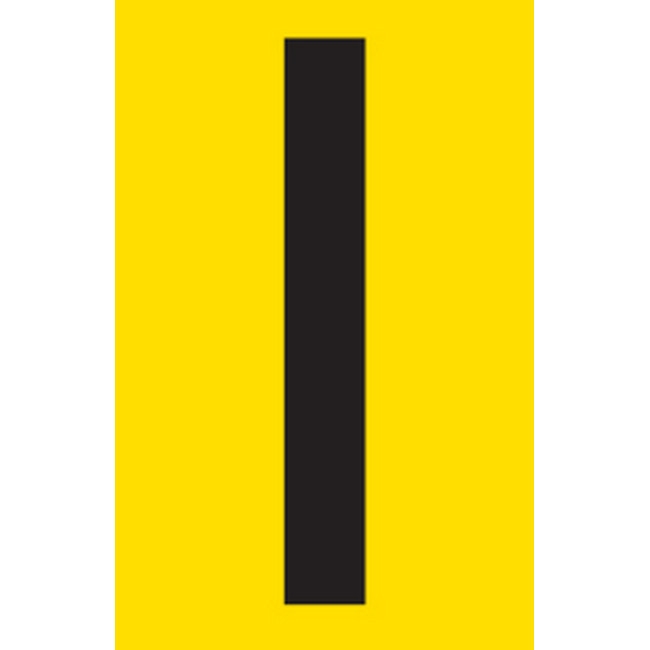 Picture of Adhesive Signs - Letter I - Black-Yellow - 55 x 90mm - SIGNA55-I