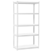 Picture of Steel Shelving - 5 Tier - Heavy Duty - Boltless - Metal Frame and MDF Shelves - White - ADIY3903