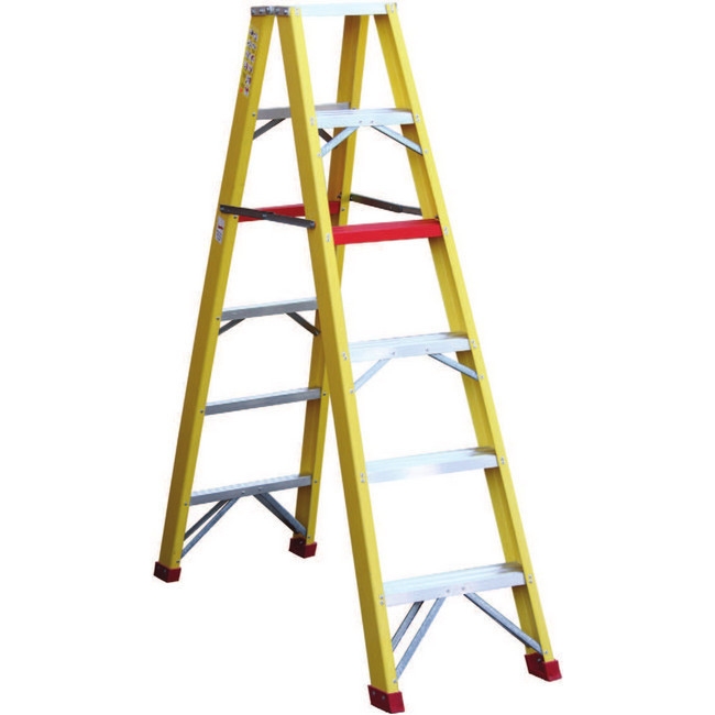 Picture of FGSD Double Sided Fibreglass 6 Step Ladder - FGSD 6