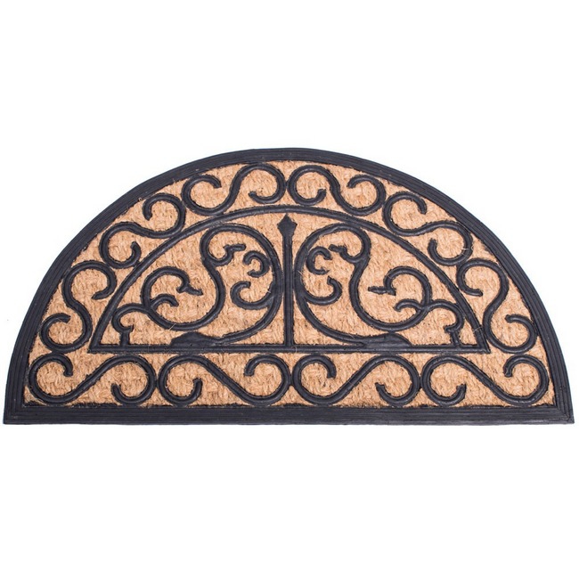 Supplywise rubber and coir, similar to spider half moon, rubber mat, coir mat, mat, doormat.