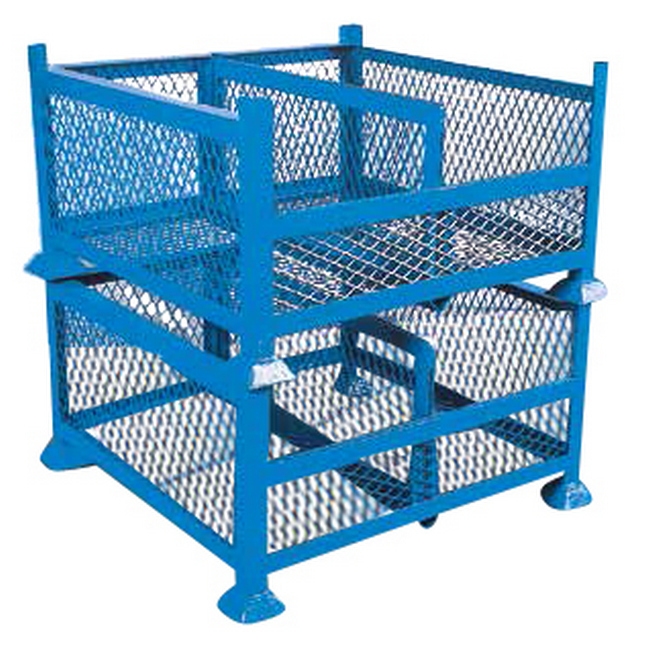 SW stackable cut-away, similar to steel cages, cutaway steel cage from ssbins, krost shelving.